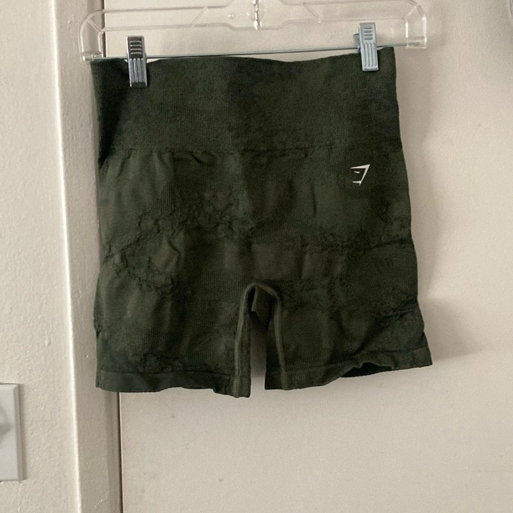 Gymshark Green Athletic Shorts High-Waisted Durable